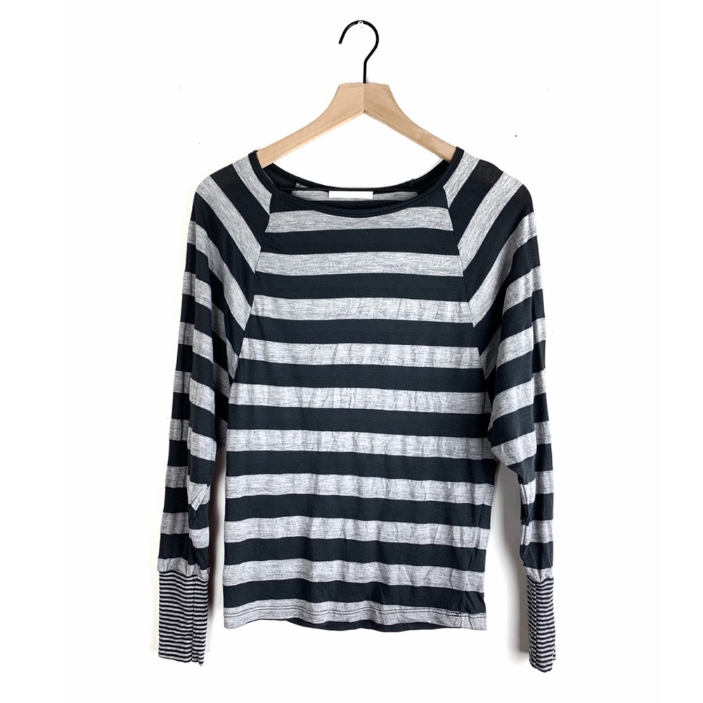 7 For All Mankind Striped Dolman Sleeve Tee